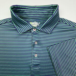 TailorByrd Striped Golf Polo Mens Medium Performance Shirt
